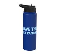 Save The Sea Pandas Killer Whale Orca Stainless Steel Insulated Water Bottle
