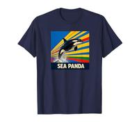 Save The Sea Pandas Orca Whale Retro Vintage Ocean Wildlife T-Shirt