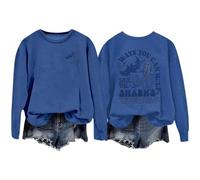 Save the Sharks Sweatshirt for Women Cute Shark Long Sleeve Pullover Tops Fall Oversized Crewneck Jumpers Shirts