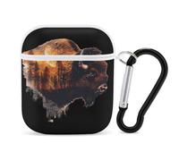 Save The Sky Bisons PC Headphone Case for AirPods 1 And 2 Earphone Cover Earbuds Accessories with Keychain