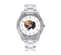 Save The Sky Bisons Quartz Wrist Watch Stainless Steel Watches for Men Women Easy to Read
