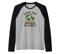 Save The Snack Planet Raglan Baseball Tee