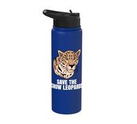 Save the Snow Leopards for Big Cat Lovers Clothing Stainless Steel Insulated Water Bottle