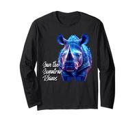 Save The Sumatran Rhinos (Rhinoceros) Long Sleeve T-Shirt