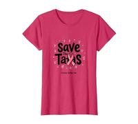 Save The Tatas Breast Cancer Awareness October Pink Ribbon T-Shirt, Women, Red Heather, 3XL