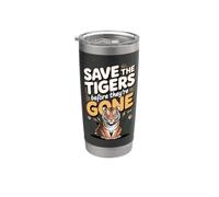 Save the Tigers Before They're Gone Conservation Stainless Steel Insulated Tumbler