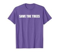Save the Trees T-Shirt, Men, Purple Heather, Large