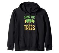 Save the trees youth environmentalism apparel Zip Hoodie