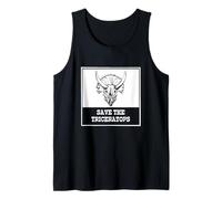 Save The Triceratops Funny Extinct Animal Weird Dinosaur Tank Top