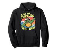 Save The Turtles Hit It Raw Dark Humor Eco-Friendly T-Shirt Pullover Hoodie