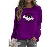 Save The Turtles Ocean 3D Printed Sweatshirt Women's Fall Long Sleeve T-Shirts Casual Pullover Tops Oversized Sweatshirts