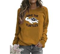 Save The Turtles Ocean 3D Printed Sweatshirt Women's Fall Long Sleeve T-Shirts Casual Pullover Tops Oversized Sweatshirts