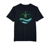 Save The Turtles Ocean Conservation Eco-Friendly T-Shirt, Men's Big and Tall, Black, 2X Tall
