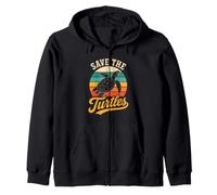 Save The Turtles Ocean Wildlife Conservation Zip Hoodie
