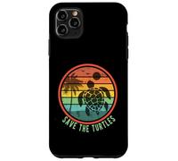 Save the Turtles Retro Vintage Cute Sea Turtle Lover Theme Case for iPhone 11 Pro Max