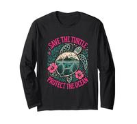 Save the Turtles Save the Ocean Environmental Care Awareness Long Sleeve T-Shirt