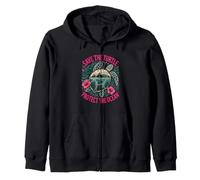 Save the Turtles Save the Ocean Environmental Care Awareness Zip Hoodie