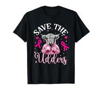 Save The Udders Cow Support Breast Cancer Awareness Funny T-Shirt