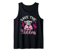 Save The Udders Cow Support Breast Cancer Awareness Funny Tank Top