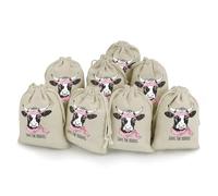 Save The Udders Reusable Drawstring Bags 8 Pcs Jewellery Favour Pouch Christmas Halloween Candy