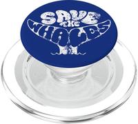 Save The Whales Distressed Environmental PopSockets PopGrip for MagSafe