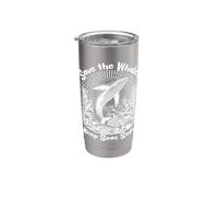 Save the Whales Keep Seas Safe Environmental Stainless Steel Insulated Tumbler