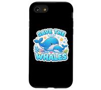 Save The Whales Lover Earth Day Environment Ecology Cute Kid Case for iPhone SE (2020) / 7/8