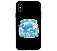 Save The Whales Lover Earth Day Environment Ecology Cute Kid Case for iPhone X/XS