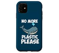 Save The Whales No More Plastic Please Blue Whale Case for iPhone 11