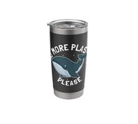 Save The Whales No More Plastic Please Humpback Whale Stainless Steel Insulated Tumbler