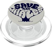 Save The Whales Vintage Retro Environmentalist PopSockets PopGrip for MagSafe