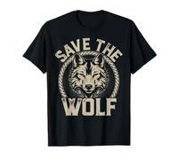 Save The Wolf Conservation Wildlife Animal Rights Design T-Shirt