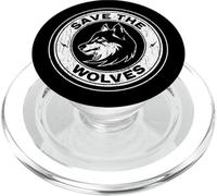 Save The Wolves Animal Welfare Protest Anti Wolf Hunting PopSockets PopGrip for MagSafe