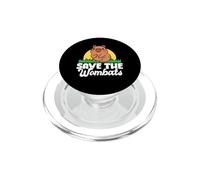 Save The Wombats Funny Animal Lover Cute Marsupial PopSockets PopGrip for MagSafe