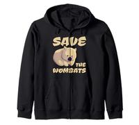 Save The Wombats Stop Australian Bushfires Fire Animals Zip Hoodie