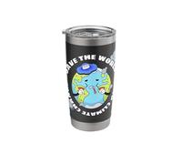 Save The World Stop Climate Change Stainless Steel Insulated Tumbler