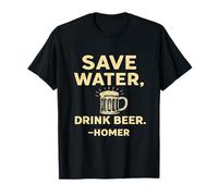 Save Water, Drink Beer - Cheers Brew Funny Design T-Shirt