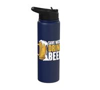 Save Water Drink Beer Stainless Steel Insulated Water Bottle
