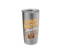 Save Water Drink Rum Stainless Steel Insulated Tumbler