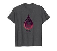 Save Water Drink Wine: Witty Wine Lover's Wall Art T-Shirt, Men, Dark Heather Grey, Large