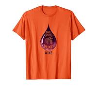 Save Water Drink Wine: Witty Wine Lover's Wall Art T-Shirt, Men, Orange, XX-Large