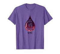 Save Water Drink Wine: Witty Wine Lover's Wall Art T-Shirt, Men, Purple Heather, Large