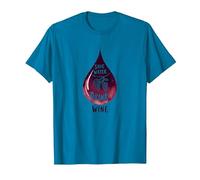 Save Water Drink Wine: Witty Wine Lover's Wall Art T-Shirt, Men, Sapphire Blue, 3X-Large