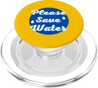 Save water | Nature protection Climate Global warming PopSockets PopGrip for MagSafe