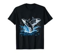 Save Whales 90s Orca Ocean Animals Chart Mammals Guide Eco T-Shirt
