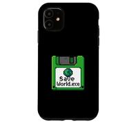 Save World Earth Day Floppy Disk Computer Geek Boy Men Women Case for iPhone 11