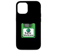 Save World Earth Day Floppy Disk Computer Geek Boy Men Women Case for iPhone 12/12 Pro