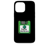 Save World Earth Day Floppy Disk Computer Geek Boy Men Women Case for iPhone 13 Pro Max