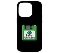 Save World Earth Day Floppy Disk Computer Geek Boy Men Women Case for iPhone 14 Pro