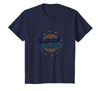 Saved and Sanctified: Inspirational Christian Faith Gift T-Shirt, Kids, Navy, 8 Years